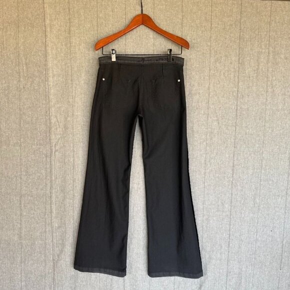VIntage 7 For All Mankind The Trouser Dark Grey Stretch Low Rise Wide Leg Jeans - Picture 11 of 15